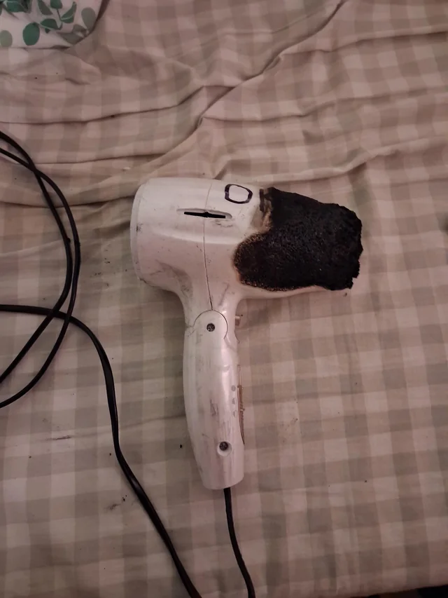 This hair dryer was way too hot so, it melts!